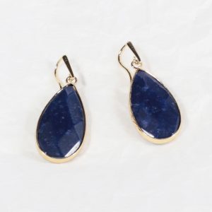 Boucles d'oreille créatrice bijoux Lapis Lazuli